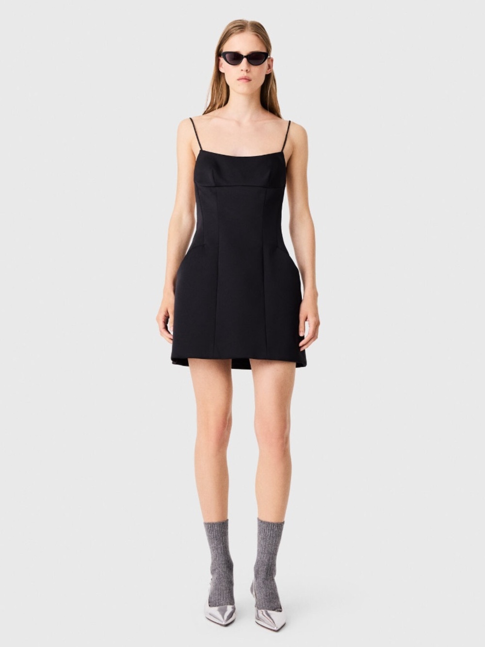 Rilyme Short backless satin dress